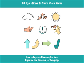 Cover of 10 Questions to Save More lives. Free resource